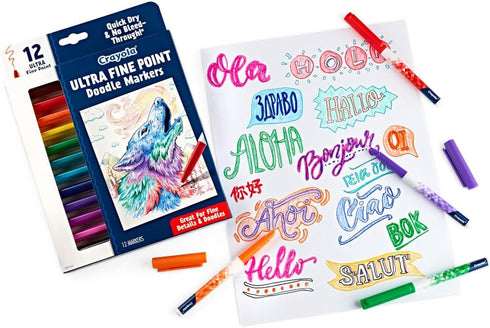 Crayola Ultra Fine Point Markers, Art Markers, Gifts for Teens, 12 ct...
