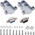 18Pack DB9 Connector Adapter Kit, 9 Pin D-SUB Male/Female Solder Cup Connectors, Tin Plated Housing, Lightweight Gray Plastic Hoods, Individually ...