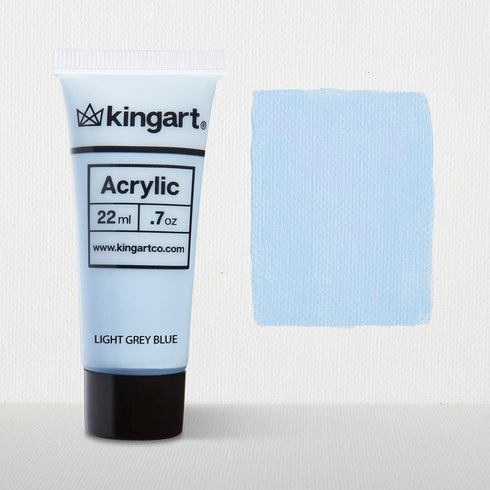 KINGART 500-121 PRO Artist Quality LIGHT GRAY BLUE Acrylic Paint, 22ml (0.74oz) Tubes, 3 Pack - Set (66ml Total), Light Gray Blue...