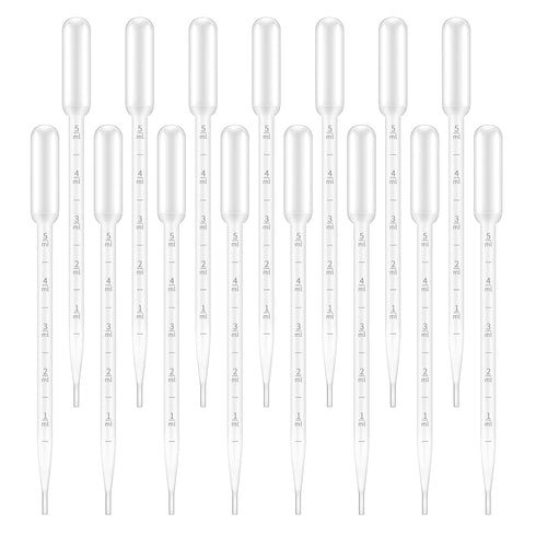 G2PLUS 100PCS 5ml Transfer Pipettes, Plastic Graduated Pipettes, Calibrated Disposable Dropper for Liquid, Essential Oils, Science Laboratory, Exp...
