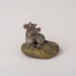 Adorable Sitting Parent-Child Mouse Statue, Hand-Made & Painted Miniature Rodent Figurine, Collectible Mice Rat Animals for Your Home, Bookshelf, ...