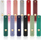 Weewooday 12 Pieces Phone Grip Strap Telescopic Finger Strap Bracket Portable Phone Finger Kickstand Strap Phone Grip Holder Silicone Mobile Phone...