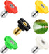 Pressure Washer Tips, Universal Pressure Washer Nozzle Tips (5 Pack), Power Washer Nozzle Tips for 1/4'' Quick Connect, 4500 PSI Multiple Degrees ...