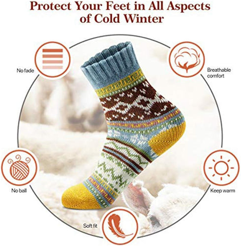 MORECOO Womens Socks Winter - Stocking Stuffers Gifts for Women - Thick Wool Soft Warm Cozy Crew Socks for Women...