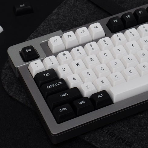 Black and White Keycaps Set 150 Keys MSA Profile Doubleshot Custom Keycaps for Cherry MX Gateron Kailh Box Switches Mechanical Gaming Keyboard...