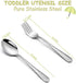 TeamFar Child Utensils, Stainless Steel Kids Silverware Children Spoons & Forks for Self Feeding at Home & Preschool, Healthy, Mirror Polished & H...