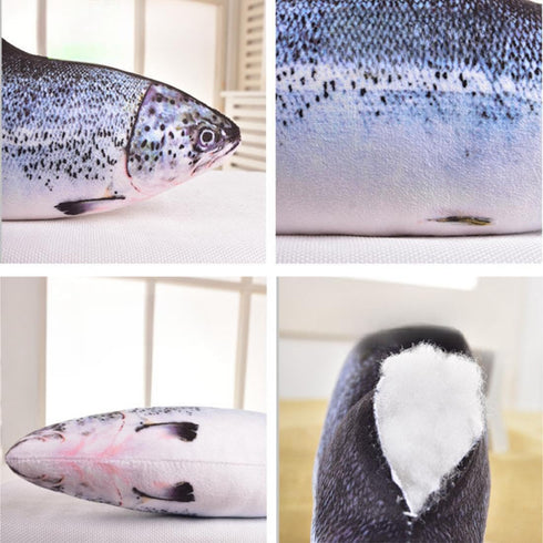 24 Inch Simulation Fish Plush Toy Pillow Soft Fish Cushion Pillow Stuffed Animal Toy for Cat Pets or Kids Birthday Gifts...