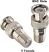 Boobrie F-Type to BNC Coax Adapter - BNC/F Female Coaxial Cable Connector - RG6/59/58/SDI/HD SDI (5 Pack) for CCTV Camera, Satellite Scanner...