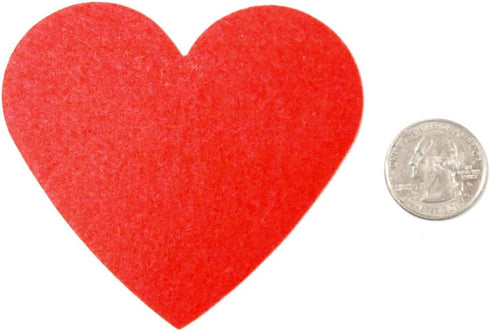 Playfully Ever After 1 to 6 inch Multi-Size Pack Stiff Felt Hearts 18pc (Red)...