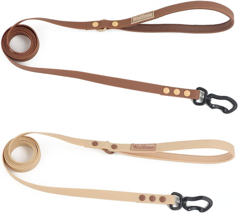 Waterproof Dog Leash Carabiner Leash for Dogs Soft Handle Easy Care 5ft*15mm*2.0mm Sand...