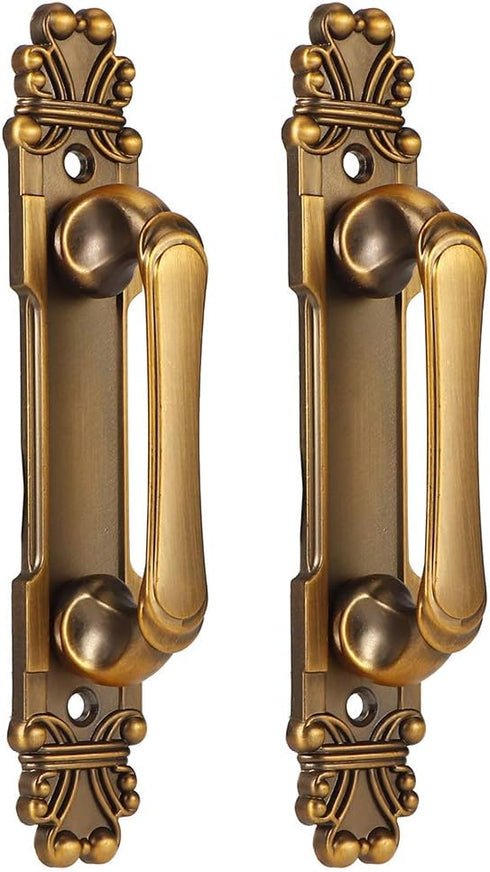 Yosoo Cabinet Door Handle, 2Pcs/Set European Style Antique Zinc Alloy Door Pull Handle Cabinet Hardware Accessory...