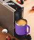 SUNWILL Insulated Coffee Mug with Lid, Travel Tumbler with Handle, 14 oz Stainless Steel Cup for Camping, Office, Home, Powder Coated Purple...