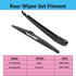 Rear Wiper Blade Arm Set Replacement for Hyundai Veracruz Ix55 2007-2012 Back Glass Wipers, Factory OE Style Rear Windshield Wiper Arm & Wiper Bla...