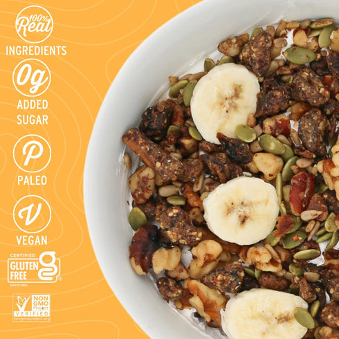 Wildway Keto Granola | Banana Nut | Grain-Free, Certified Gluten-Free Cereal | Vegan, Low Carb | No Sugar Added | Paleo-Friendly | Non-GMO Fruit &...