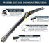 OEM Windshield Wiper Blade Set Replacement For BMW 5 7 Series F01 F02 F04 F07 F10 M5 2010-2016 High Performance Original Equipment Wipers 26"/18"...
