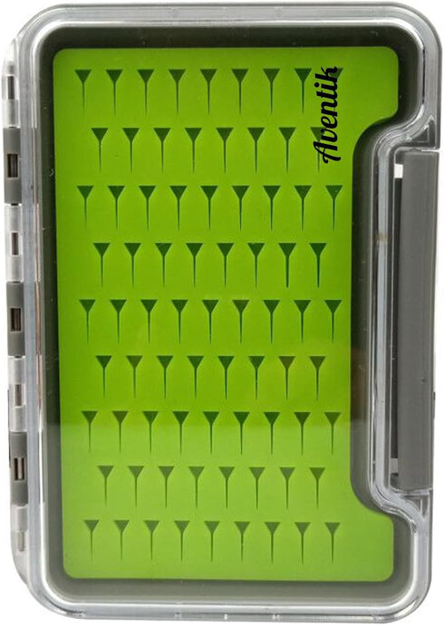 Aventik Fly Fishing Boxes Silicone Super Slim Fishing Storage Fishing Tackle Case Waterproof Best Pocket Sizes 7.36"X4.02"X0.63"/5.39"X3.74" X0.63...