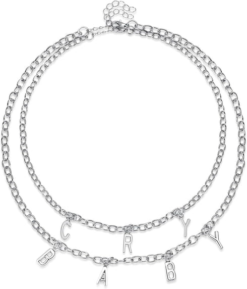 Cry Baby Necklace Y2k Layered Chain Choker Necklace for Women Summer Beach...