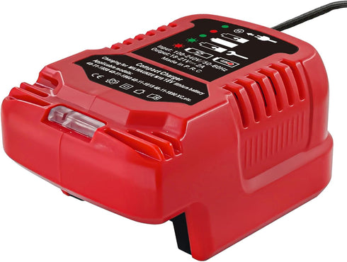Car Battery Charger for Milwaukee M18 Lithium-Ion 18V Battery Charger with LED Indicator, Vehicle Charger Compatible with for Milwaukee 18V Batter...