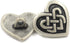 Bezelry 12 Pieces Celtic Heart Love Knot Metal Shank Buttons. 19mm (11/16 inch) (Antique Silver)...