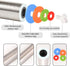 Adjustable Rolling Pin With 4 Thickness Rings, Stainless Steel Dough Roller Pizza Roller Handle Press Design With Measurement Guide For Baking, Fo...
