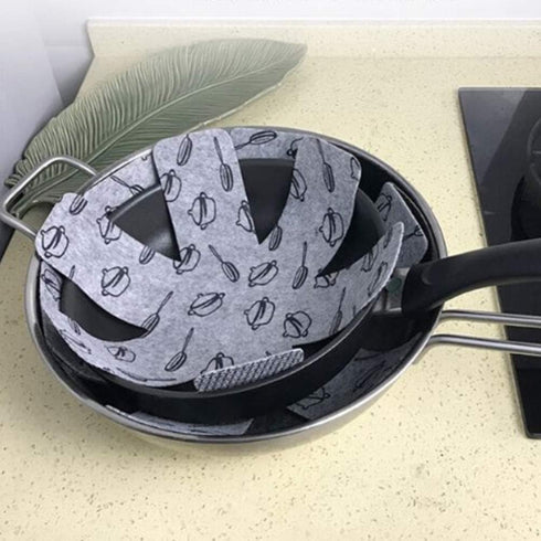 Hemoton 3pcs Pot and Pan Protectors Anti-scratch Protective Anti-slip Pads Separators Dividers for Cookware Non-stick Pans Kitchenware...