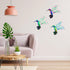 Metal Hummingbird Wall Decor, 12" Large Hanging Metal Birds Outdoor Wall Decor Art, Flowers Wings Hummingbird Decor for Garden Yard Patio Fence Li...