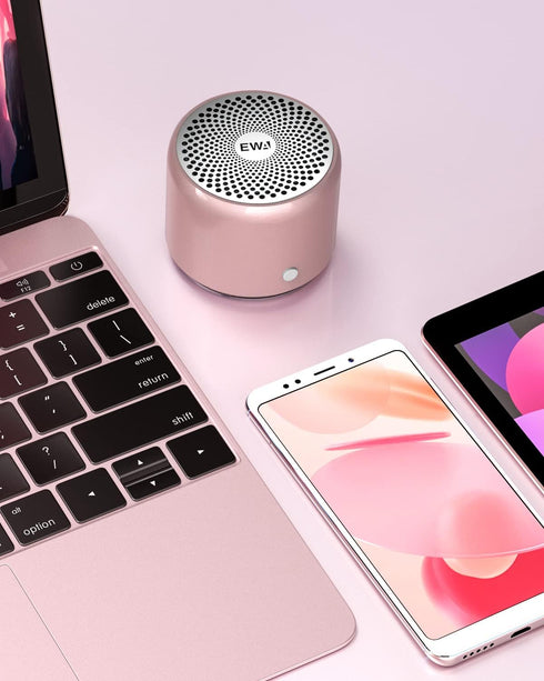 EWA A106 Portable Mini Bluetooth Speaker, Enhanced Bass and High Definition Sound, Portable Design, for iPhone, iPad,Nexus,Laptops and More (Roseg...