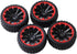 4Pcs Hex Wheel Rims Rubber Tires Set 12mm OD 2.55" Compatible with 1/10 RC On-Road Touring Dri-ft Car H-S-P Red-cat H-P-I Tami-ya Hex Wheel Rims R...
