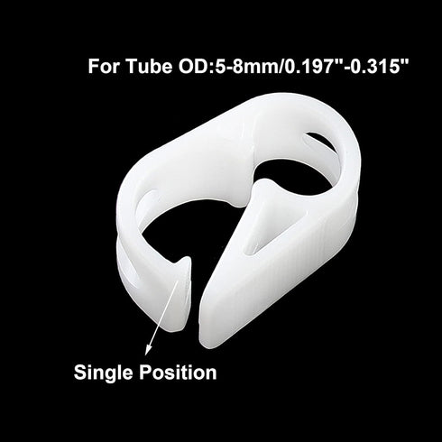 1/4" - 5/16" Plastic Tubing Clamps Flow Control Hose Clamp, Laboratory Pinch Valve Shut Off Hose Clamp - Pack of 5 White...