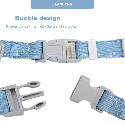 Dog Backpack Harness with Leash Pet Self Carrier Adjustable Travel Hiking Walking Harness Backpack for Small Dogs & Cats (Blue, M)...