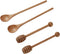 2pcs 6inch Honey Dipper Stick,2pcs 7.87inch Long Handle Coffee Stirring Spoons,Beech Wooden Honey Jar Spoons Stirrer,Dessert Iced Tea Cocktail Mix...