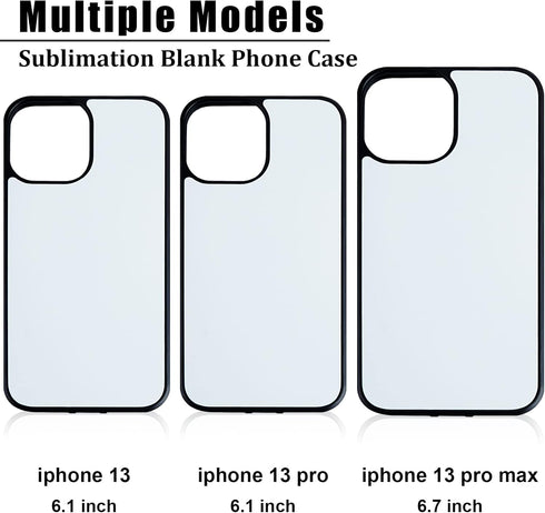 6 Pieces Sublimation Blank Phone Case Cover Blank Printable Phone Case for DIY Customize Heat Press Rubber Protective Case (Compatible with iPhone...
