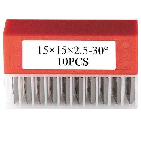 15mm Square Carbide Inserts Cutters Knives Blades 15×15×2.5mm-30°for Woodworking Spiral/Helical Planer Cutter Head or Lathe Turning 10pcs...