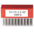 15mm Square Carbide Inserts Cutters Knives Blades 15×15×2.5mm-30°for Woodworking Spiral/Helical Planer Cutter Head or Lathe Turning 10pcs...