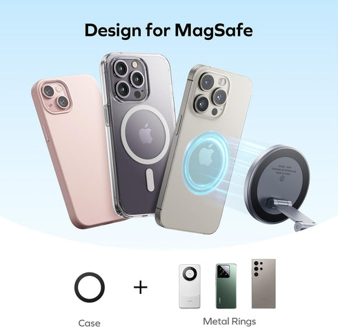 MOMAX Magsafe Car Mount, N52 Magnetic Car Phone Mount, 905° Rotation Cell Phone Mount for Dashboard Windshield, Phone Holder Mount Fit for iPhone ...