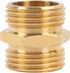 Hourleey Garden Hose Adapter, 3/4 Inch Solid Brass Hose Connectors, 2 Pack Hose Connector with 2 Extra Washers (Male to Male)...