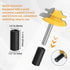 3PCS 45 Degree Lock Miter Router Bit Set, 1/4 Inch Shank Woodworking Tools Set with 1/4 Inch to 1/2 Inch Router Collet Converter for Cutting Heigh...