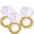Bridal Shower Decoration,Engagement Party Supplies,Bachelorette Party Favor,She Said Yes Engaged Diamond Ring,Glitter Gold Honeycomb Ring Hanging ...