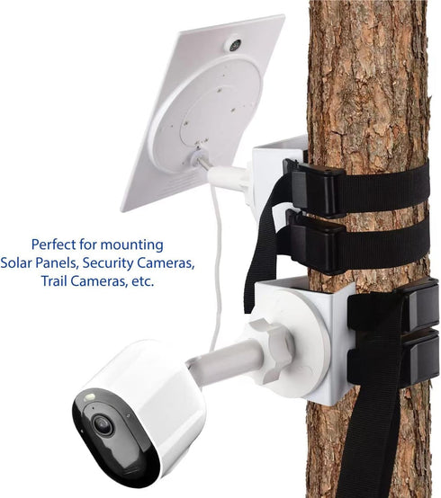 Outdoor Camera Mount, Pole Mount Bracket for Security Cameras, Battery Cameras, Outdoor Trail Camera or Solar Panels, 360° Rotating Adjustable Sur...
