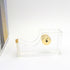 NatSumeBasics Tape Dispenser Desk Pure Gold Acrylic Washi Tapes Holder Dispenser for Aesthetic Office School Accessories Supplies (Clear Yellow Go...