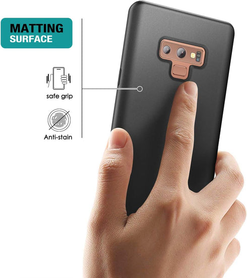 SURITCH Case for Samsung Galaxy Note 9,?Built in Screen Protector??Support Wireless Charging? Soft TPU Back Cover+PC Bumper Full Body Protective C...