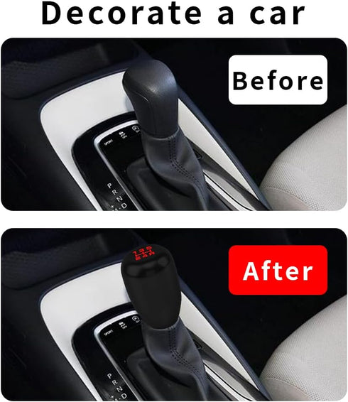 Car Gear Shift Knobs, Manual Transmission Shift Knob, 5 Speed Car Stick Shift Knob with Adapter, Aluminum Alloy Shift Lever Knob, Universal Automa...
