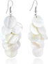 AeraVida Enchanting Cluster of White Kabibe Shell Circles Handcrafted Dangle Earrings, 1.22x2.83 in...