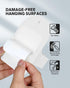 Plastic Broom Holder Wall Mount, White, 4 Count...