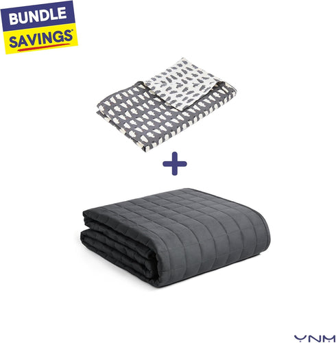 YnM Cotton Duvet Cover for Weighted Blankets (Penguin, 41''x60'')...
