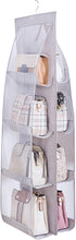 MURRI&MURRDI 1 Pack Hanging Handbag Organizer for Closet, Purse Storage Holder with 8 Easy Access Clear PVC Pockets, Purse Hanger for Wardrobe Spa...