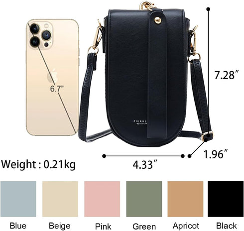 Sunwel Fashion Trendy Cell Phone Bag 5 Card Slots Mini Crossbody Bag Phone Purse Detachable Wristlet for Women Girls...