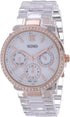 Accutime XOXO Women's XO5528 Clear Bracelet with Rhinestones on Rose Gold Case Watch...