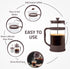 Utopia Kitchen 12 Ounce 0.35 Liter French Press Coffee Maker, Tea Maker, Travel Coffee Presses, Heat Resistant Thickened Borosilicate Coffee Pot f...