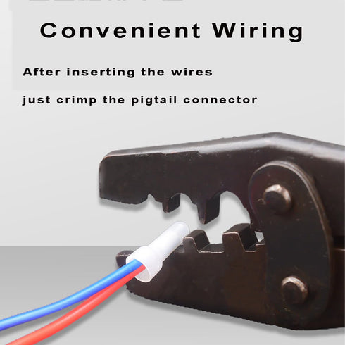 50pcs Closed End Crimp Connectors, AWG8-6 Insulation Wire End Caps Protective Nylon Wire Crimps Terminal (CE8)...
